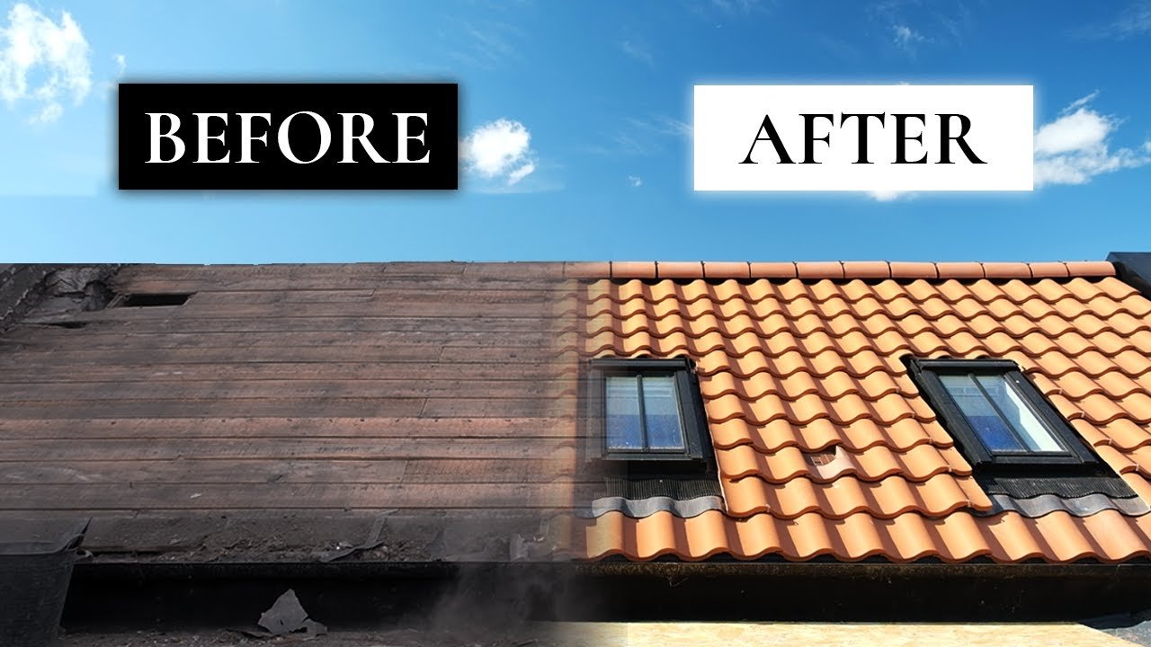 Rénovation toiture avant/après